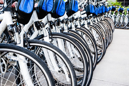 Rental Bikes in a Row