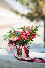 Colorful bridal bouquet