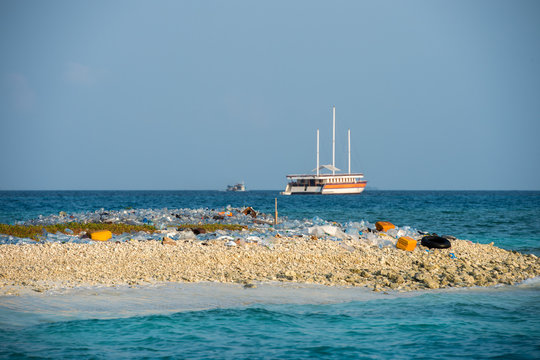 maldiives rubbish island garbage and plastic