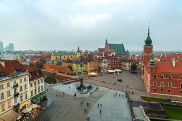 Naklejka premium Panoramic view of Warsaw