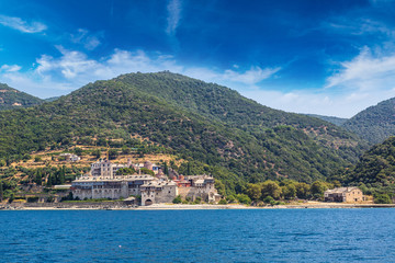 Fototapeta premium Xenophontos monastery on mount Athos