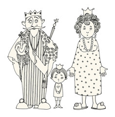 King and Queen with kids