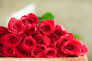 Red roses bouquet. Flowers