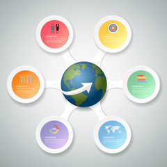 Design Infographic template 6 steps. for bussiness concept