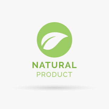 100% natural product icon design. 100% natural product symbol design. Natural product design sign. Vector illustration.