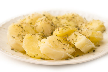 Patate bollite con olio extravergine di oliva e origano