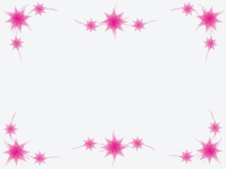 Simple pink floral frame illustration