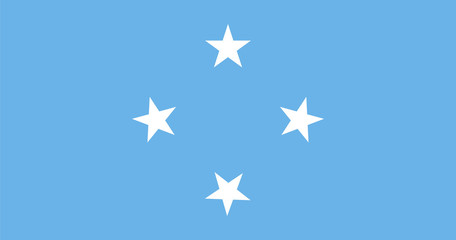 Standard Proportions for Micronesia Flag - obrazy, fototapety, plakaty