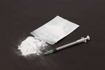 syringe and drug