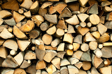 Chopped firewood
