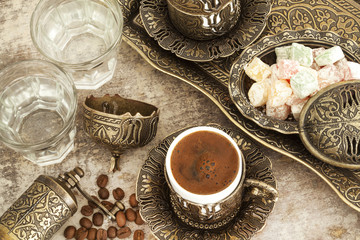A cup of turkish coffee