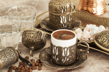 A cup of turkish coffee