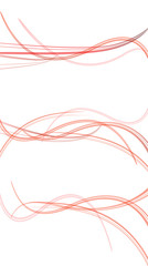 red wavy design element set of waves