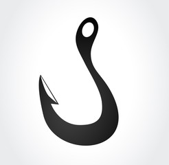 fishing hook symbol icon stylish sign element