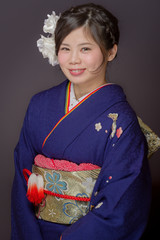 Young Japanese Girl in Kimono