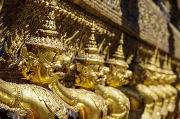Golden Garuda of Wat Phra Kaew at Bangkok, thailand