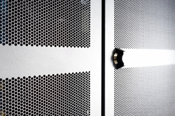 rack server door close up