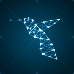 Abstract hummingbird illustration