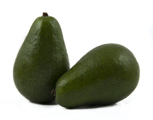 avocado isolated over white