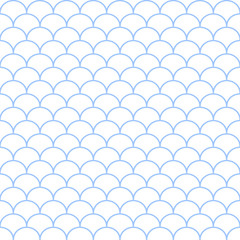 Abstract blue and white seamless wave pattern. Vector illustrati