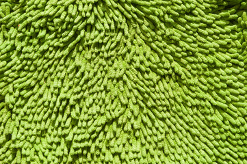 Close up green rug with details