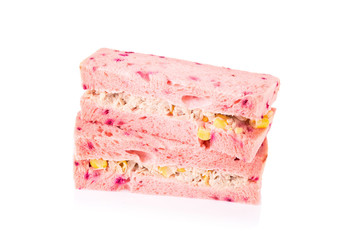 tuna sandwich isolated on white background