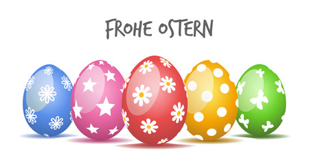 Bunte Ostereier Frohe Ostern