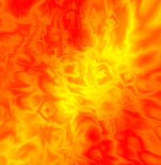 Абстрактный огненный фон желтые и оранжевые линии волны  и свечение
