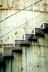 Abandoned factory in industrial zone of Mexico