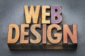 Fototapeta na wymiar web design banner in wood type