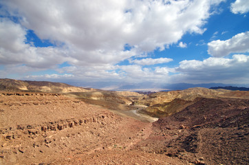Israeli landscape near Eilat in the day