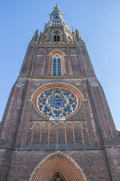 Tower of the bonifatius church in Leeuwarden