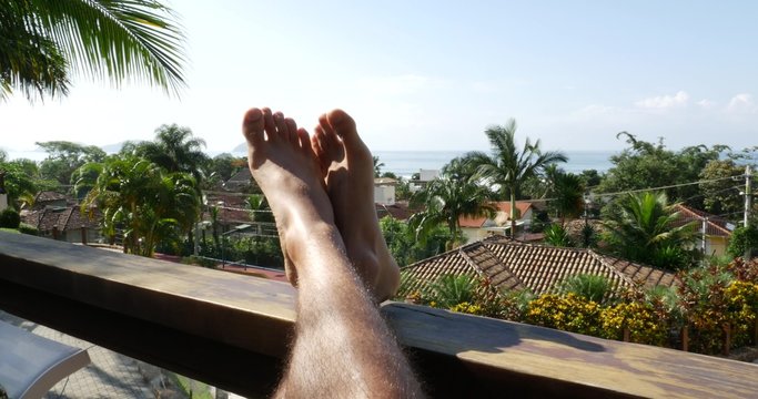 Feet up in a beach house, Brazil