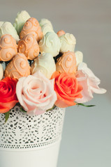 Fruit bouquet decoration on the table