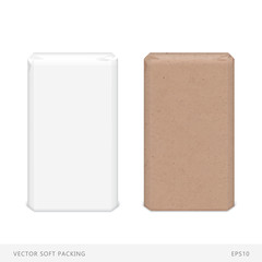 Vector soft packing. Two templates in paper and craft-paper variants.