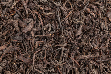 Black tea loose dried tea leaves