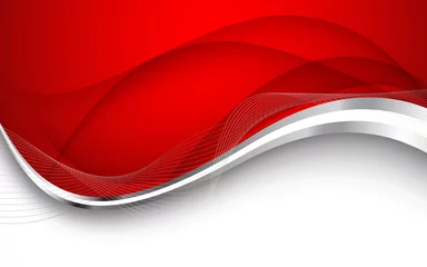 Foto op Plexiglas Abstracte golf Abstracte rode achtergrond. vectorillustratie