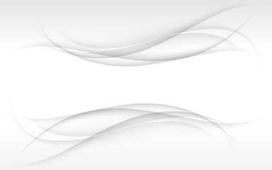 Abstract white waves. Vector illustration