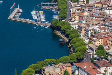 Beautiful harbour city garda of the lake Garda in Italy - Destination for vacation
