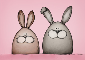 Ostereier-Hasen in Rosa © Annika Gandelheid