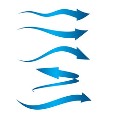 Set of vector arrows. Graphic design