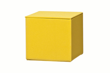 Yellow box on white background