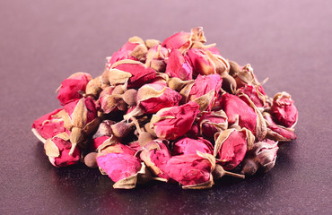 Heap of dried roses