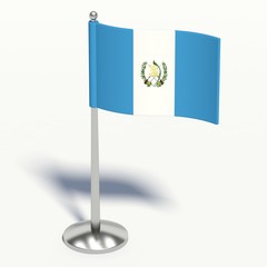Guatemala small Flag. 3d illustration on a white background.