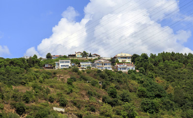 Fototapeta premium Bosphorus residential houses,Istanbul,Turkey.