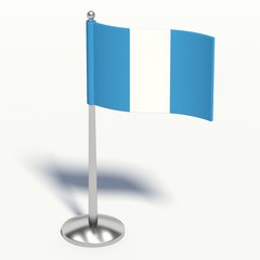 Guatemala small Flag. 3d illustration on a white background.