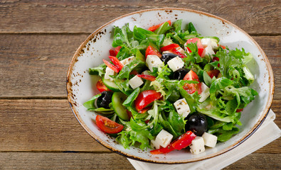Greek salad. Healthy eating.