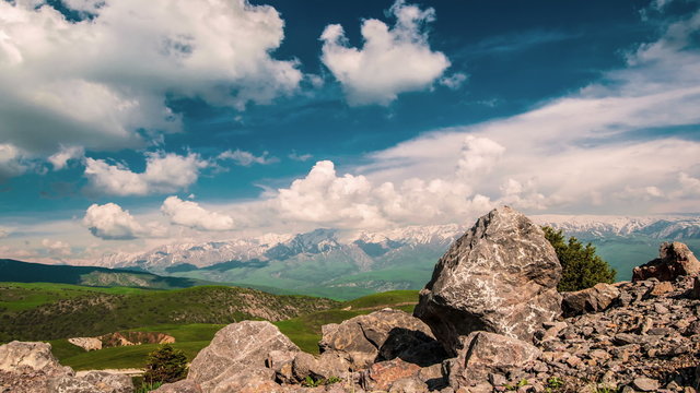 4K Timelapse. Reserve Sairam Ugham, Shymkent, Kazakhstan