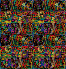 motley geometrical stylized pattern