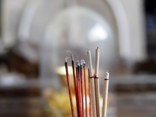 Joss sticks incense burning